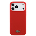 Lacoste Lacoste iPhone 17 Pro/iPhone 18 Pro Back Cover MagSafe Iconic Petit Piqué Logo - Red