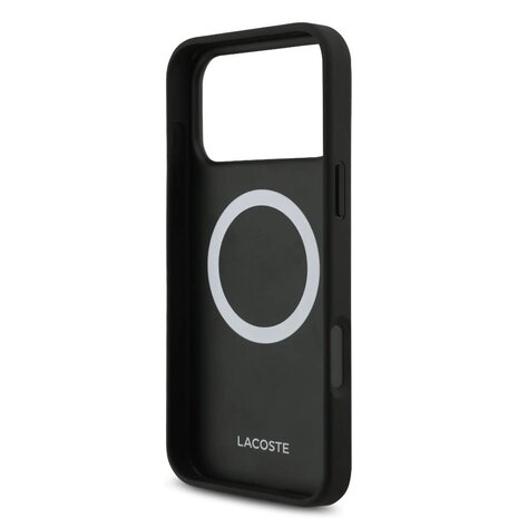 Lacoste Lacoste iPhone 17 Pro Max Backcover hoesje - MagSafe - Bliss Design - Zwart Lacoste Lacoste iPhone 17 Pro Max Backcover hoesje - MagSafe - Bliss Design - Zwart