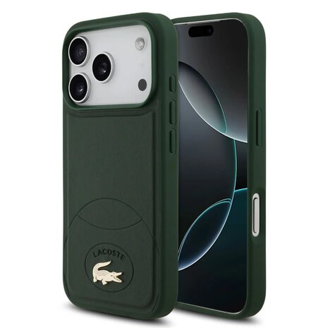 Lacoste Lacoste iPhone 17 Pro Max Back-Cover hul - MagSafe - Bliss Design - Grün Lacoste Lacoste iPhone 17 Pro Max Back-Cover hul - MagSafe - Bliss Design - Grün