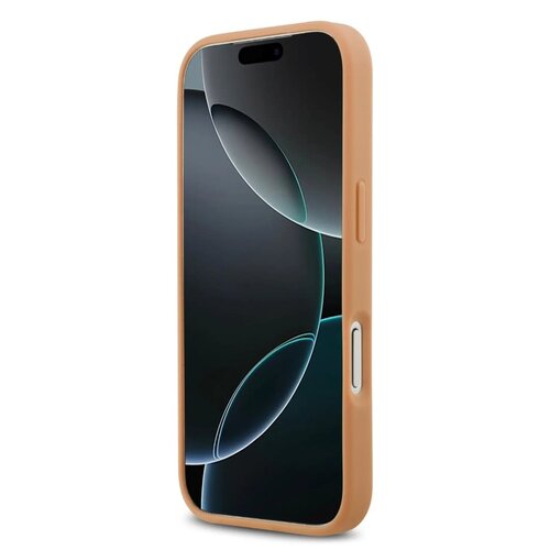 Lacoste Lacoste iPhone 17 Pro/iPhone 18 Pro Coque arrière MagSafe Imprimé monogramme avec logo doré - Rose