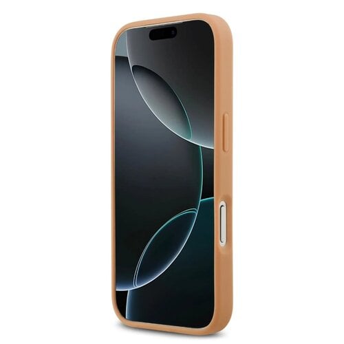 Lacoste Lacoste iPhone 17 Pro Max/iPhone 18 Pro Max Coque arrière MagSafe Imprimé monogramme avec logo doré - Rose