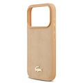 Lacoste Lacoste iPhone 17 Pro Max/iPhone 18 Pro Max Coque arrière MagSafe Imprimé monogramme avec logo doré - Beige