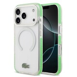 Lacoste Lacoste iPhone 17 Pro Back-Cover hul - MagSafe - Frosted Finish - Green Edge - Transparent Lacoste Lacoste iPhone 17 Pro Back-Cover hul - MagSafe - Frosted Finish - Green Edge - Transparent