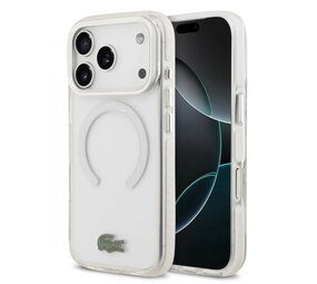 Lacoste Lacoste iPhone 17 Pro Back cover case - MagSafe - Frosted Finish - White Lacoste Lacoste iPhone 17 Pro Back cover case - MagSafe - Frosted Finish - White