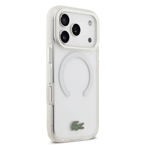 Lacoste Lacoste iPhone 17 Pro/iPhone 18 Pro Coque arrière MagSafe Finition dépolie - Blanc