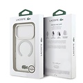 Lacoste Lacoste iPhone 17 Pro/iPhone 18 Pro Coque arrière MagSafe Finition dépolie - Blanc
