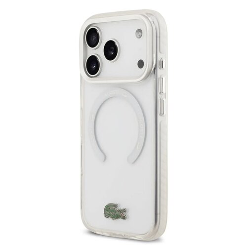 Lacoste Lacoste iPhone 17 Pro Max/iPhone 18 Pro Max Coque arrière MagSafe Finition dépolie - Blanc