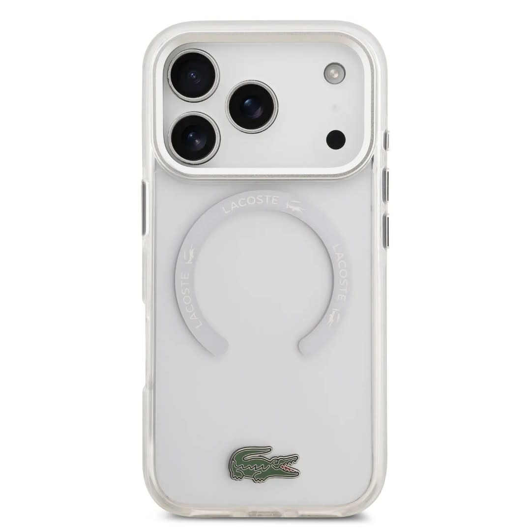 Lacoste Lacoste iPhone 17 Pro Max Backcover hoesje - MagSafe - Frosted Finish - Wit, foto 3 van 6