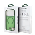 Lacoste Lacoste iPhone 17 Pro Max/iPhone 18 Pro Max Coque arrière MagSafe Finition transparente et dépolie - Vert
