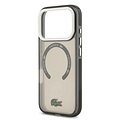 Lacoste Lacoste iPhone 17 Pro/iPhone 18 Pro Back Cover MagSafe Transparent Design with Frosted Finish - Grey