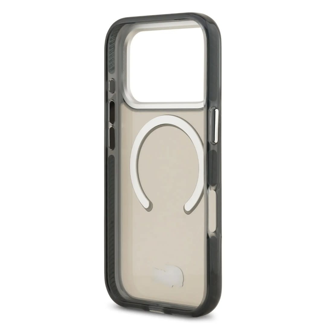 Lacoste Lacoste iPhone 17 Pro Backcover hoesje - MagSafe - Transparent Case With Frosted Finish - Grijs, foto 6 van 6
