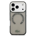 Lacoste Lacoste iPhone 17 Pro Max/iPhone 18 Pro Max Coque arrière MagSafe Finition transparente et dépolie - Gris