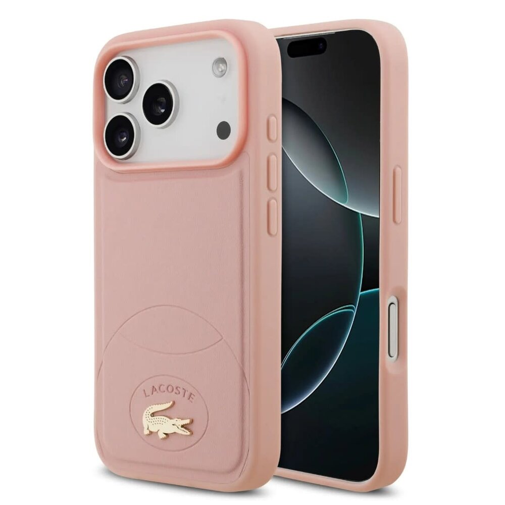 Lacoste Lacoste iPhone 17 Pro Back cover case - MagSafe - Bliss Design - Pink Lacoste Lacoste iPhone 17 Pro Back cover case - MagSafe - Bliss Design - Pink