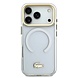 Lacoste Lacoste iPhone 17 Pro Back-Cover hul - MagSafe - Transparent Case With Frosted Finish - Gold Edge - Weiß Lacoste Lacoste iPhone 17 Pro Back-Cover hul - MagSafe - Transparent Case With Frosted Finish - Gold Edge - Weiß