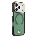 Lacoste Lacoste iPhone 17 Pro/iPhone 18 Pro Coque arrière MagSafe Finition transparente et dépolie Bord doré - Vert