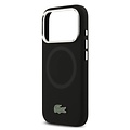Lacoste Lacoste iPhone 17 Pro/iPhone 18 Pro Coque arrière MagSafe Logo métallique - Noir
