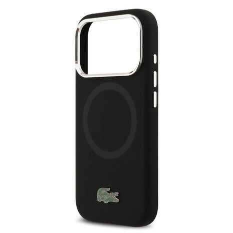 Lacoste Lacoste iPhone 17 Pro Back cover coque - MagSafe - Metal Logo - Noir