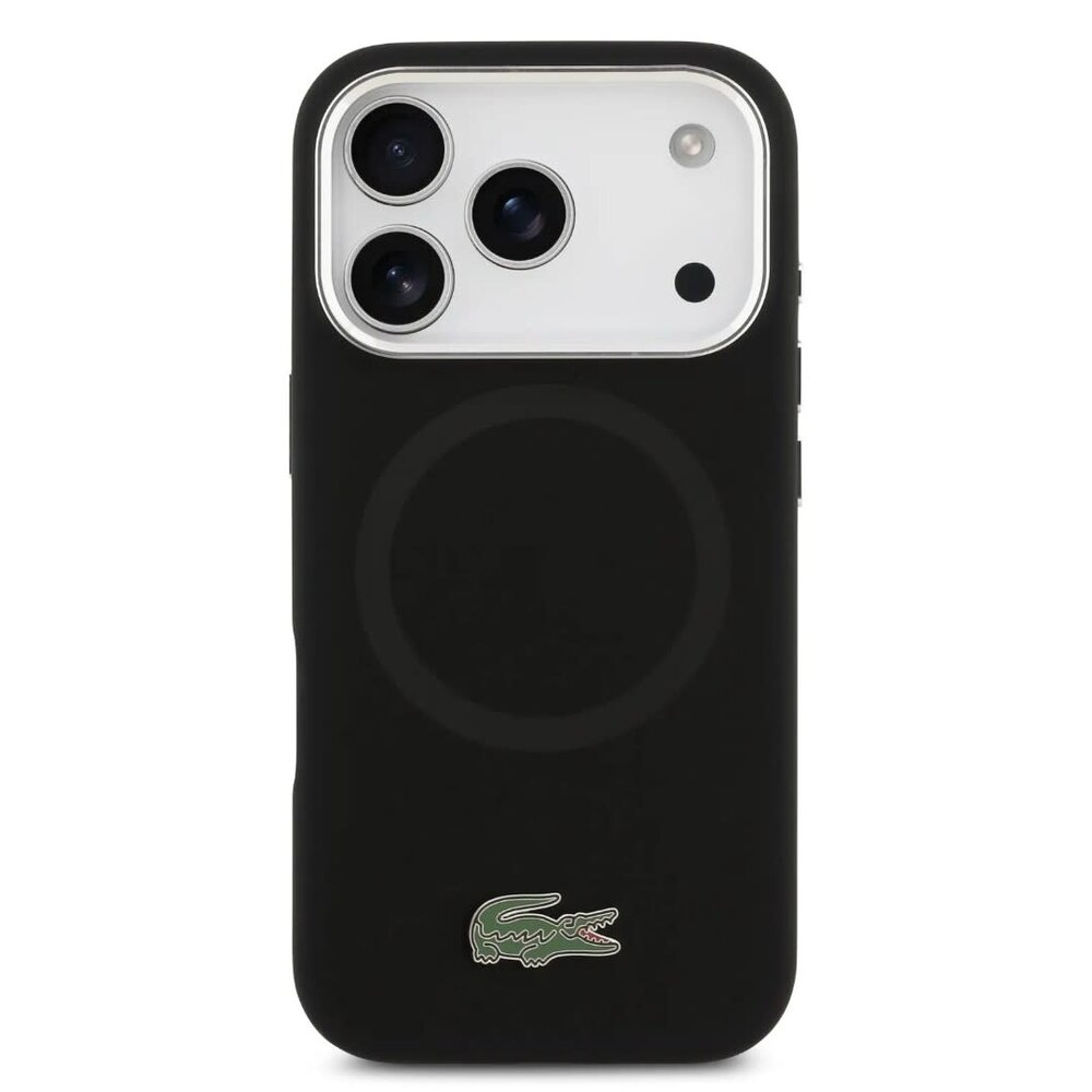 Lacoste Lacoste iPhone 17 Pro Back cover coque - MagSafe - Metal Logo - Noir