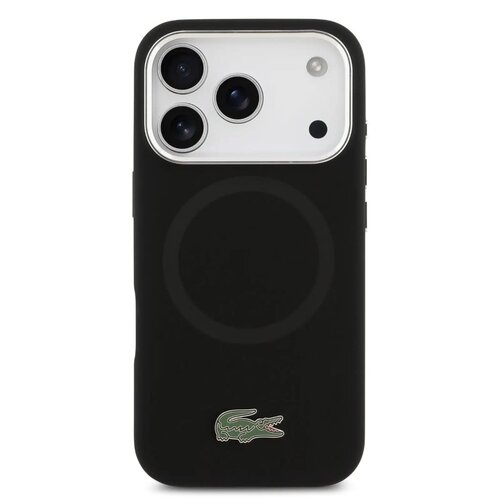 Lacoste Lacoste iPhone 17 Pro/iPhone 18 Pro Back Cover MagSafe Metal Logo - Black