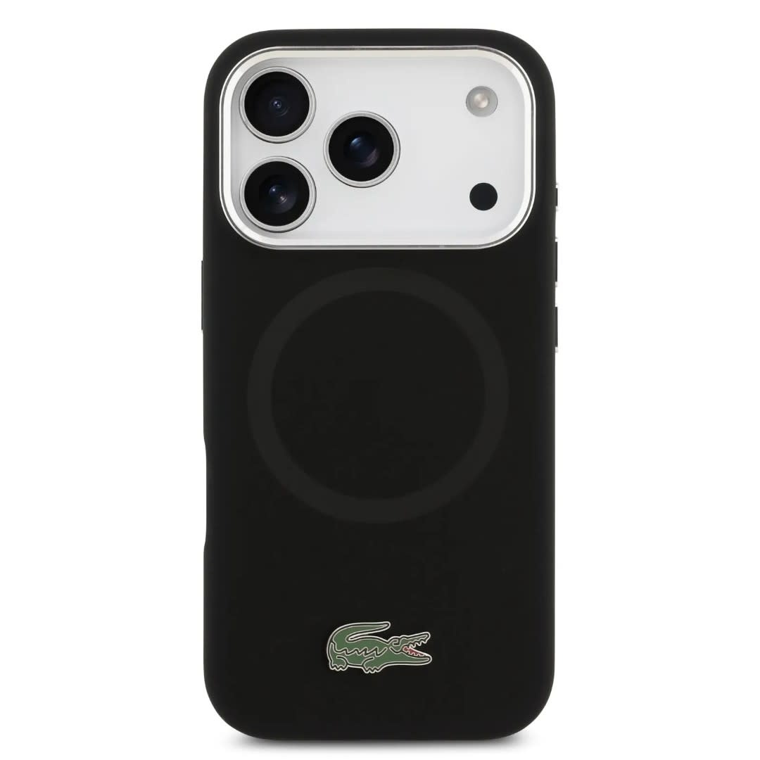 Lacoste Lacoste iPhone 17 Pro Backcover hoesje - MagSafe - Metal Logo - Zwart, foto 3 van 6