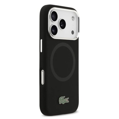 Lacoste Lacoste iPhone 17 Pro Back cover coque - MagSafe - Metal Logo - Noir