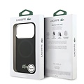 Lacoste Lacoste iPhone 17 Pro/iPhone 18 Pro Coque arrière MagSafe Logo métallique - Noir