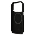 Lacoste Lacoste iPhone 17 Pro Max/iPhone 18 Pro Max Coque arrière MagSafe Logo métallique - Noir