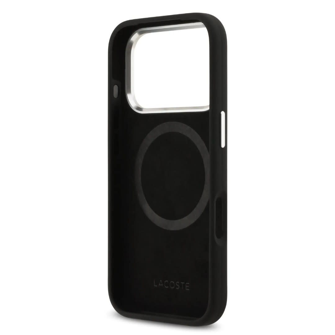 Lacoste Lacoste iPhone 17 Pro Max Backcover hoesje - MagSafe - Metal Logo - Zwart, foto 6 van 6