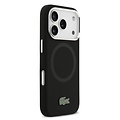 Lacoste Lacoste iPhone 17 Pro Max/iPhone 18 Pro Max Coque arrière MagSafe Logo métallique - Noir