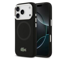 Lacoste Lacoste iPhone 17 Pro Max Back cover case - MagSafe - Metal Logo - Black Lacoste Lacoste iPhone 17 Pro Max Back cover case - MagSafe - Metal Logo - Black