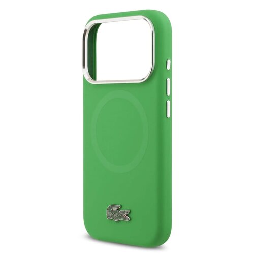 Lacoste Lacoste iPhone 17 Pro/iPhone 18 Pro Handyhülle MagSafe Metalllogo - Grün