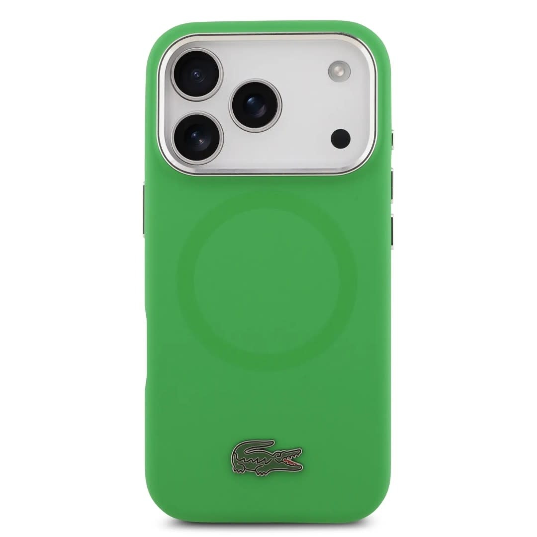 Lacoste Lacoste iPhone 17 Pro Backcover hoesje - MagSafe - Metal Logo - Groen, foto 3 van 6