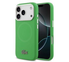 Lacoste Lacoste iPhone 17 Pro Backcover hoesje - MagSafe - Metal Logo - Groen Lacoste Lacoste iPhone 17 Pro Backcover hoesje - MagSafe - Metal Logo - Groen