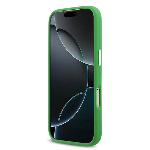 Lacoste Lacoste iPhone 17 Pro Max/iPhone 18 Pro Max Coque arrière MagSafe Logo métallique - Vert