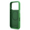 Lacoste Lacoste iPhone 17 Pro Max/iPhone 18 Pro Max Coque arrière MagSafe Logo métallique - Vert
