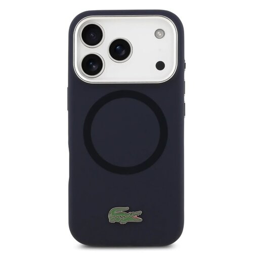 Lacoste Lacoste iPhone 17 Pro/iPhone 18 Pro Back Cover MagSafe Metal Logo - Navy Blue