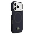 Lacoste Lacoste iPhone 17 Pro/iPhone 18 Pro Coque arrière MagSafe Logo métallique - Bleu marine