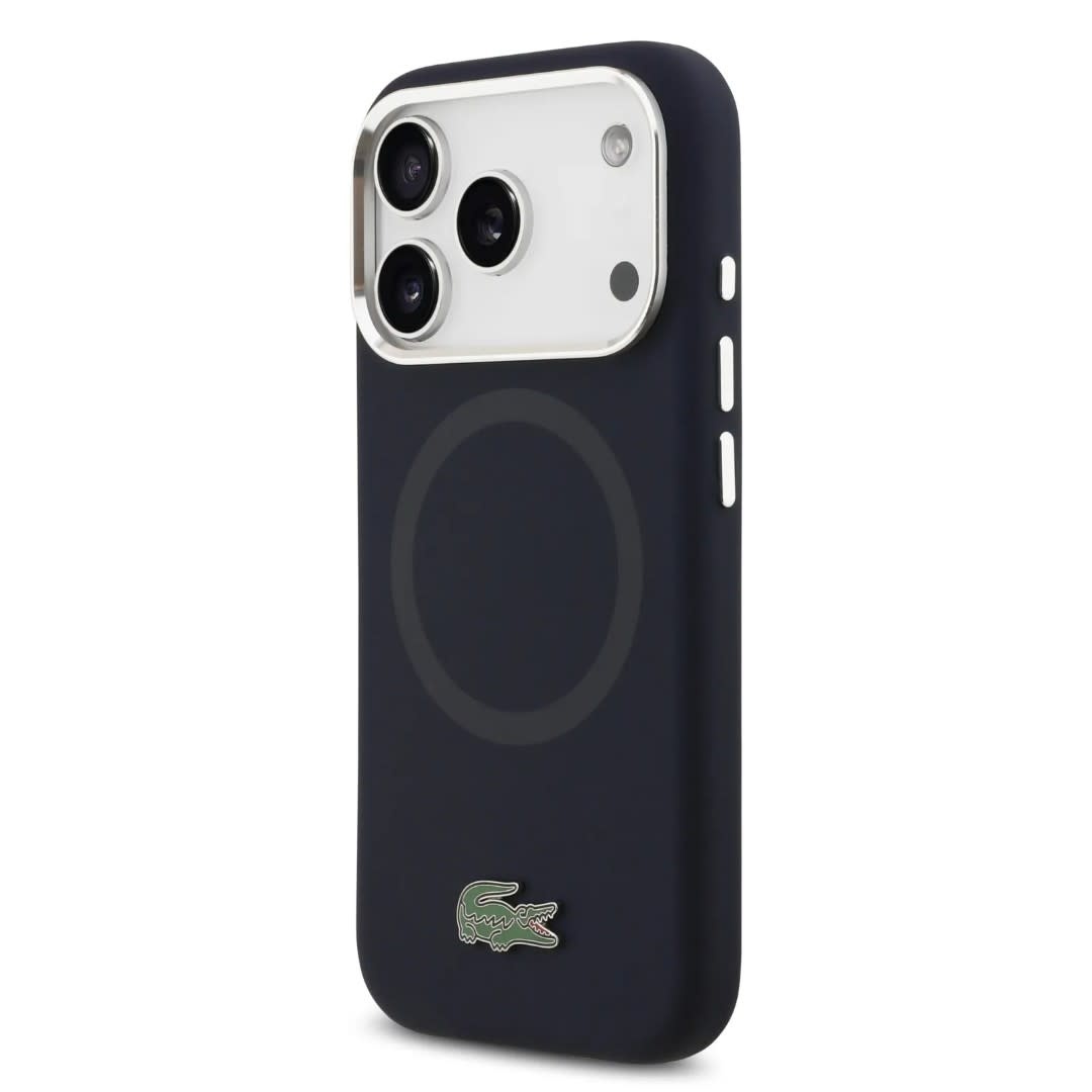 Lacoste Lacoste iPhone 17 Pro Max Backcover hoesje - MagSafe - Metal Logo - Navy, foto 2 van 6