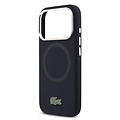 Lacoste Lacoste iPhone 17 Pro Max/iPhone 18 Pro Max Coque arrière MagSafe Logo métallique - Bleu marine