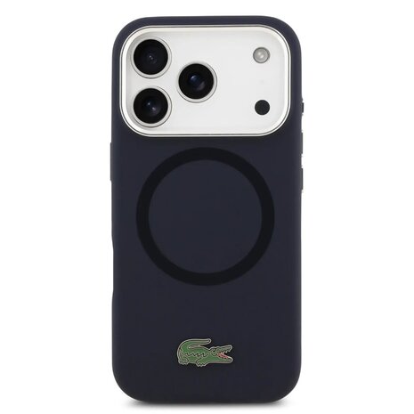 Lacoste Lacoste iPhone 17 Pro Max Back cover coque - MagSafe - Metal Logo - Navy Lacoste Lacoste iPhone 17 Pro Max Back cover coque - MagSafe - Metal Logo - Navy