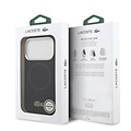 Lacoste Lacoste iPhone 17 Pro Max/iPhone 18 Pro Max Coque arrière MagSafe Logo métallique - Bleu marine