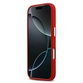Lacoste Lacoste iPhone 17 Pro Max/iPhone 18 Pro Max Coque arrière MagSafe Logo métallique - Rouge