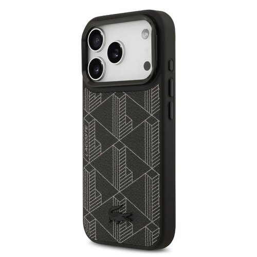 Lacoste Lacoste iPhone 17 Pro/iPhone 18 Pro Back Cover MagSafe Monogram Logo with Camera Stand - Black