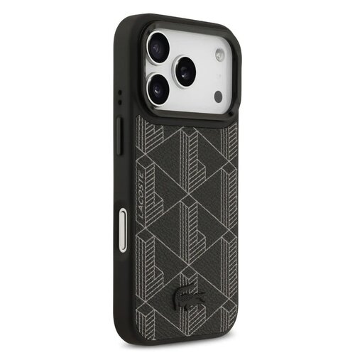 Lacoste Lacoste iPhone 17 Pro/iPhone 18 Pro Back Cover MagSafe Monogram Logo with Camera Stand - Black