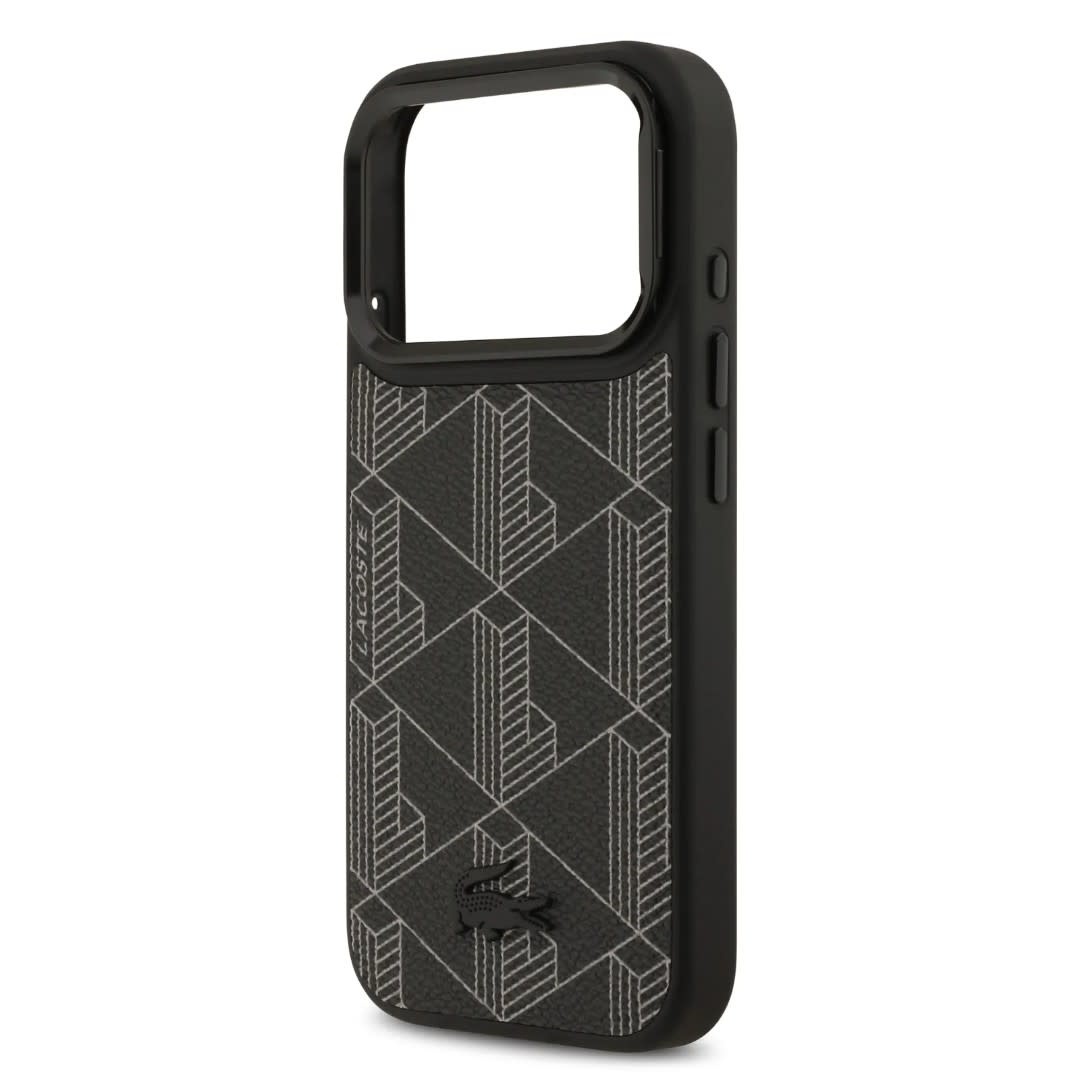 Lacoste Lacoste iPhone 17 Pro Backcover hoesje - MagSafe - Nomogramme Logo with Camera Stand - Zwart, foto 5 van 6