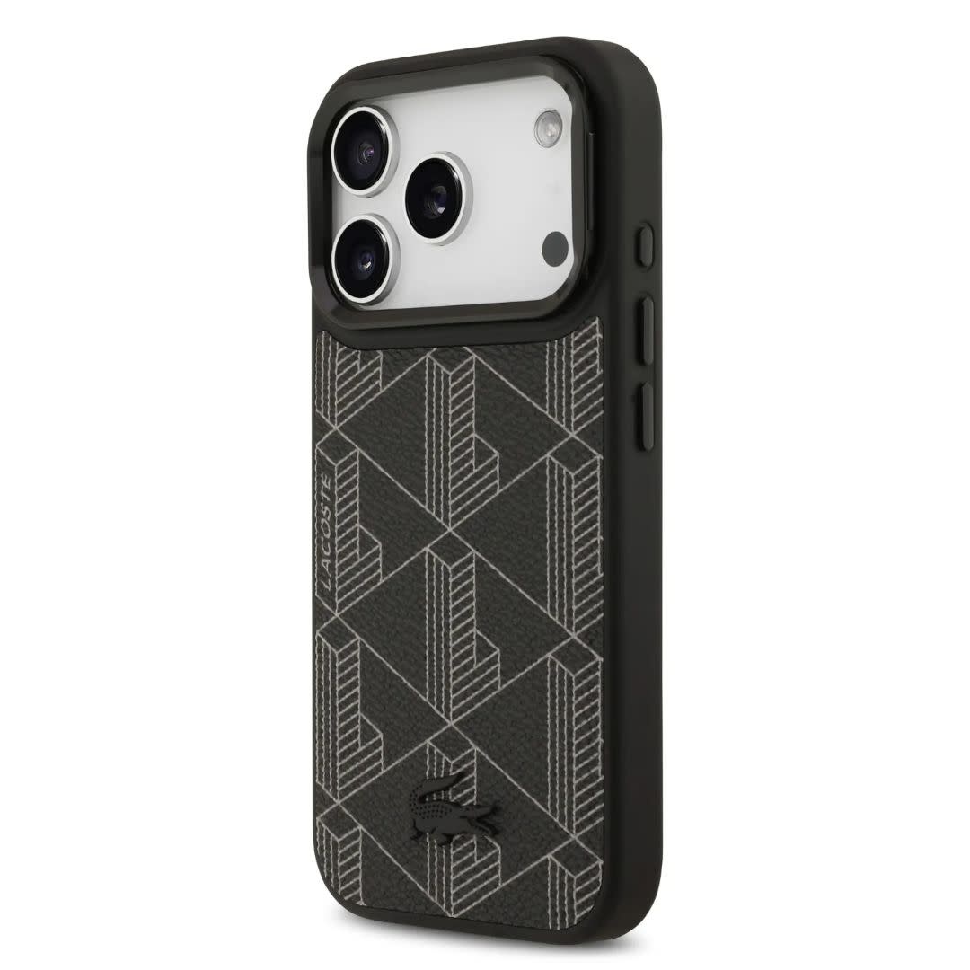Lacoste Lacoste iPhone 17 Pro Max Backcover hoesje - MagSafe - Nomogramme Logo with Camera Stand - Zwart, foto 2 van 6