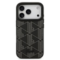 Lacoste Lacoste iPhone 17 Pro Max/iPhone 18 Pro Max Coque arrière MagSafe Logo monogramme avec support caméra - Noir