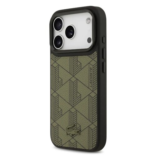 Lacoste Lacoste iPhone 17 Pro/iPhone 18 Pro Coque arrière MagSafe Logo monogramme avec support caméra - Vert