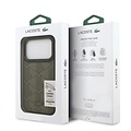 Lacoste Lacoste iPhone 17 Pro/iPhone 18 Pro Coque arrière MagSafe Logo monogramme avec support caméra - Vert