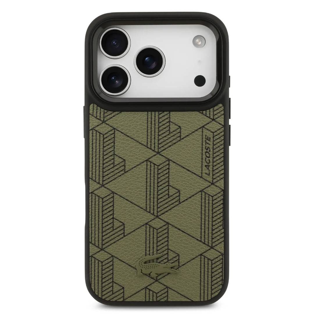 Lacoste Lacoste iPhone 17 Pro Max Backcover hoesje - MagSafe - Nomogramme Logo with Camera Stand - Groen, foto 3 van 6
